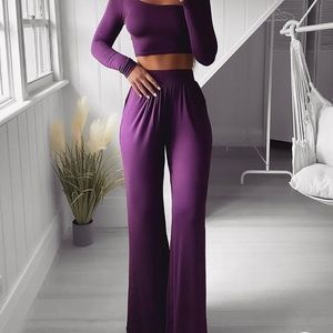 Soft knit pants set